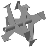 Фреза лепестковая вал 30 мм.D360 мм. шир. раб. части 230 мм.(3 ряда) дл. втулки 85 мм.