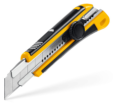 Нож с винтовым фиксатором STAYER HERCULES-25, 25 мм