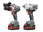 Аккумуляторный бес, НАБОР 2в1 ProfiSet-2С18 гайковерт и ударная шуруп (Li-ion-2шт, 4Ач,)