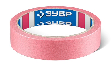Малярная лента ЗУБР №200 24 мм х 25 м, для деликатных и недавно окрашенных поверхностей
