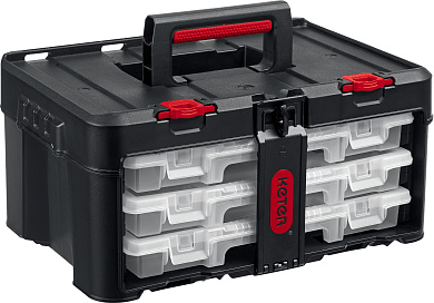 Пластиковый ящик с органайзерами KETER STACKNROLL, 481 х 332 х 233 мм, (19″)