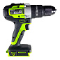 Ударная дрель-шуруповерт Greenworks GD24DD60k2, 24v, 60 Нм, в комплекте АКБ 2 А·ч и ЗУ