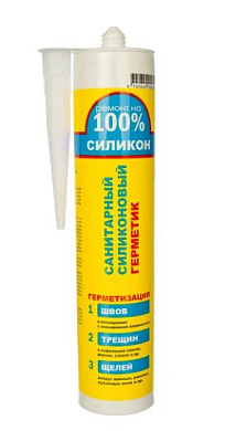 Герметик Ремонт на 100% S силиконовый санитарн, бесцветный, 260мл