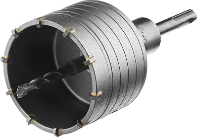 Коронка по бетону с оснасткой STAYER 80 мм, SDS - Plus, 10T