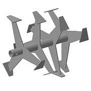 Фреза лепестковая вал 30 мм.D390 мм. шир. раб. части 355 мм.(4 ряда) дл. втулки 85 мм. с двух сторон