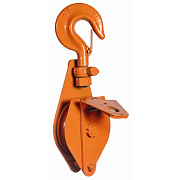 Блок шкивовый однорольный с крюком и откидной щекой СибТаль, 5Т