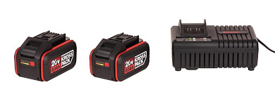 Комплект: Аккумулятор KRESS 20В 6Ач х 2шт., Зарядное устройство 6А