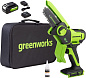 Цепная мини пила аккумуляторная Greenworks G24MCS10, 24V, 10см, c 1хАКБ 4Ач и ЗУ (2008207UB)