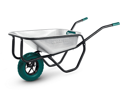 Тачка строительная KRAFTOOL MAXDrive-1 одноколесная, 110л, 260 кг