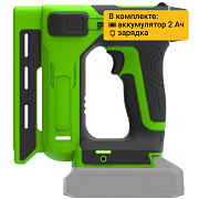 Степлер акк. Greenworks G24CS10, 24V, 60 уд/мин, скобы Т53, гвозди Т47,1х2Ач,ЗУ,кор (3400107CUA)