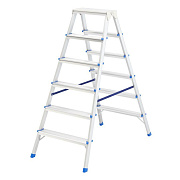 Стремянка двусторонняя 6 ступеней, алюминиевая, Россия, Сибртех