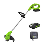 Триммер аккумуляторный Greenworks, 24 V, 25 см,  с АКБ 2АЧ и ЗУ