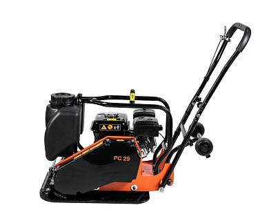 Виброплита Samsan PC 29 с двиг. дизель 173F/ 5.5 л.с., 87 кг, колеса, с баком