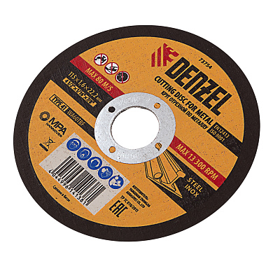 Круг отрезной по металлу, 115 х 1,6 х 22,2 мм, WA46TBF Denzel