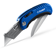 Универсальный складной нож 2-в-1 с трапециевидным лезвием ЗУБР Компакт-2-А24  