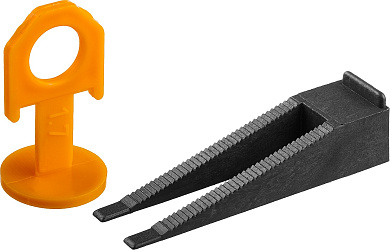 Система выравнивания плитки ЗУБР СВП, комплект: 1,7 мм, зажим + клин, 50 + 50 шт