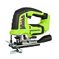 Лобзик акк. Greenworks GD24JS120, 24V, б/щет, 120 мм, 0-3500/мин, 4-ст.маятник, алю.подошва,LED,1х2А