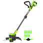 Триммер аккумуляторный Greenworks G40LT331, 40V, 33 см, с 1хАКБ 4Ач и ЗУ (2113507UB)