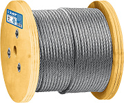 Трос грузоподъемный стальной, оцинкованный, DIN 3066, d=12 мм, L=50 м, ЗУБР Профессионал