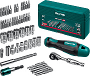 Набор бит и головок с битодержателем и трещоткой KRAFTOOL X-Drive-49, 49 шт