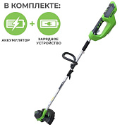 Триммер аккумуляторный Greenworks G40LTK4 40V (30 см) с АКБ 4 А.ч и ЗУ, арт. 2101507UB