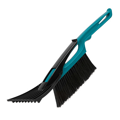Щетка сметка для снега со скребком 400 мм, бирюзовая, Россия// Sparta