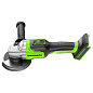 Угловая шлифовальная машина акк. Greenworks GD24AG, 24V, б/щет, 125 мм, 10500 об/мин,1x5Ач,ЗУ,кор (3