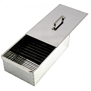 Коптильня двухъярусная 420x270x175, нерж. сталь, 0,8 мм с поддоном, Россия Camping// Palisad