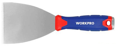 Шпатель жесткий  из нержавеющей стали 80мм WP321015 //WORKPRO