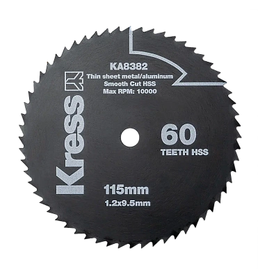 Диск KRESS 60T HSS KA8382 по металлу и алюминию 115х1,2х9,5 мм