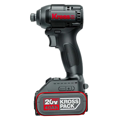 Винтоверт KRESS KU280.3 20V 190 Нм бесщеточный аккумуляторный с двумя 2 Ач батареями, 2 А зарядкой и