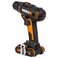 Дрель-шуруповерт аккумуляторная WORX WX100.2, 20В, 2Ач х2, ЗУ 0,4А, сумка