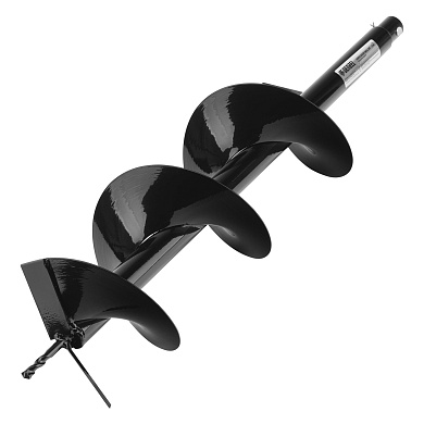 Шнек для грунта E-200, диаметр 200мм, длина 800мм,соединение 20мм, несъёмный нож// Denzel