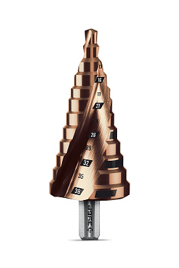 Сверло ступенчатое ЗУБР Профессионал Кобальт 6-38 мм, 12 ступеней 29674-6-38-12