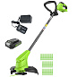 Триммер аккумуляторный Greenworks G24LT251, 24 V, 25 см, с 1хАКБ 2Ач и ЗУ, (2113307SA)