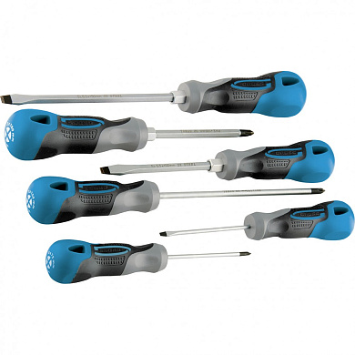 Набор отвёрток 6 шт, S2, трехкомпонентная рукоятка Gross