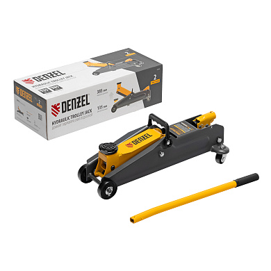 Домкрат гидравлический подкатной, 2 т, 135-385 мм// Denzel