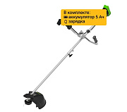 Триммер аккумуляторный Greenworks GD40BCB, 40V, 40 см, бесщеточный, с 1хАКБ 5Ач и ЗУ (2105707UG)