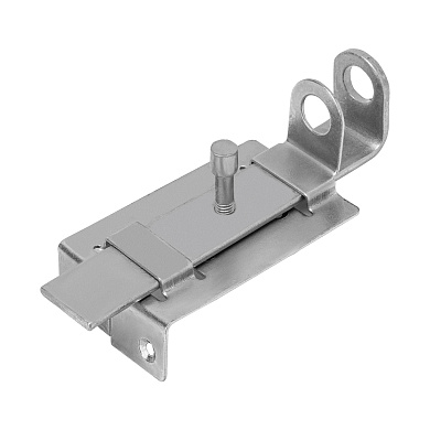 Задвижка дверная без фиксации ЗД-04, цинк, прямоугольная площадка, (Металлист)// Произведено в РФ