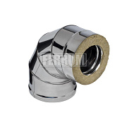 Сэндвич-колено 90° (430/0,8мм + нерж.) D 150х210 Ferrum