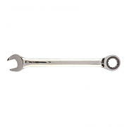 Ключ комбинированный трещоточный, 30 мм, CrV, зеркальный хром Matrix