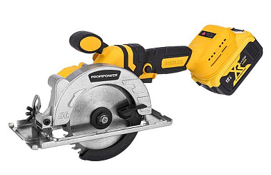 Аккумуляторная бесщеточная циркулярная пила ProfiPower DHS-18V (Li-ion-1шт, 4.0Ач,125мм, 0-7000об/ми