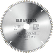Диск пильный по алюминию KRAFTOOL Multi Material, 260 х 30 мм, 100Т