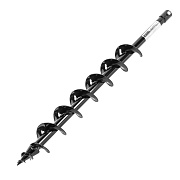 Шнек для грунта ER-80, диаметр 80мм, длина 800мм,соединение 20мм, съёмный нож// Denzel